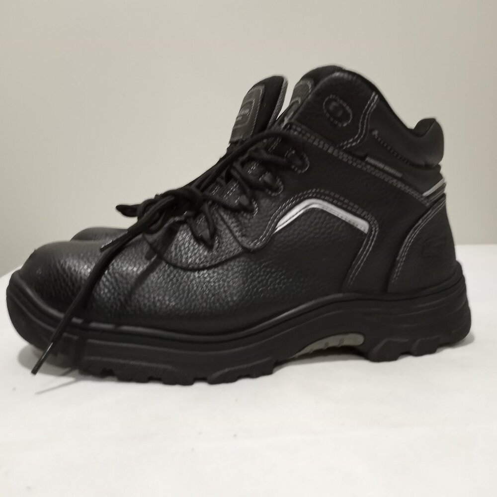 SKETCHERS WORK BLACK STEEL TOE MEN WORK BOOTS SIZE 13
